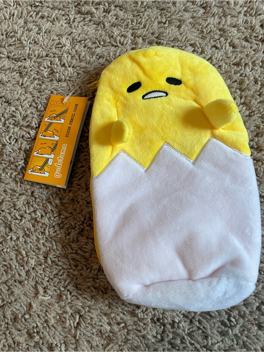 Gudetama Pencil Pouch - Yellow & White